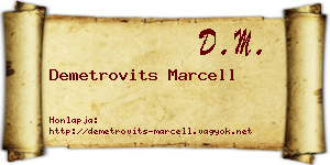 Demetrovits Marcell névjegykártya