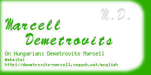 marcell demetrovits business card